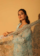 Aylin - Embellished Silk - Blue Mist