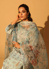 Aylin - Embellished Silk - Blue Mist
