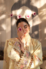 Maryam Hussain - Luxury Lawn - Lemon Garden