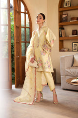 Maryam Hussain - Luxury Lawn - Lemon Garden