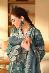 Maryam Hussain - Luxury Lawn - Seashell