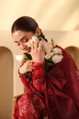 Maryam Hussain - Luxury Lawn - Berry