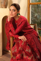 Maryam Hussain - Luxury Lawn - Berry
