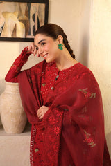 Maryam Hussain - Luxury Lawn - Berry