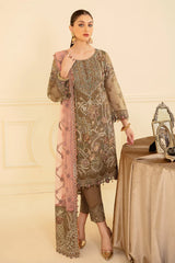 Ramsha - Minhal Vol-07 - Embroidered Organza - M-705