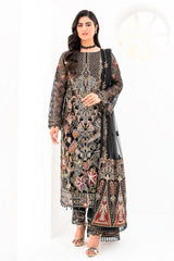 Ramsha - Minhal Embroidered Organza - M-803