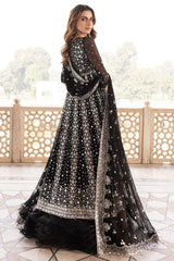 Farasha - Embroidered Chiffon - Midnight Orchid
