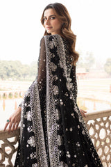 Farasha - Embroidered Chiffon - Midnight Orchid