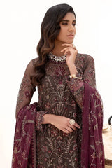 Zarif - Nazneen - Embroidered Net - ZN 10 Muse
