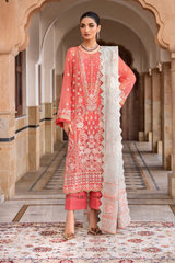 Inara - Aurelia Embroidered Organza - Corraline