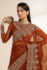 Zarif - Meraki - Embroidered Chiffon - Sawan