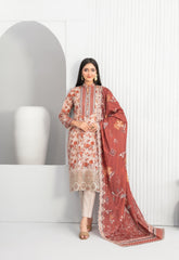 Tawakkal - Madea Print Embroidered Khaddar D-4769