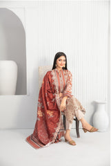 Tawakkal - Madea Print Embroidered Khaddar D-4769