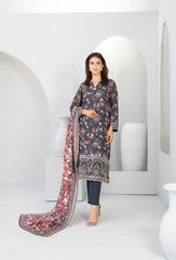 Tawakkal - Madea Print Embroidered Khaddar D-4770