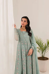 Farsha - Lumiere - Embroidered Chiffon - Thistle