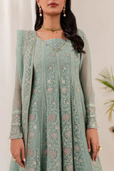 Farsha - Lumiere - Embroidered Chiffon - Thistle