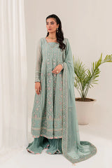 Farsha - Lumiere - Embroidered Chiffon - Thistle