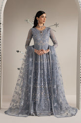 Lavish Premium - Shehnai - Embroidered Organza - Aab-e-neel