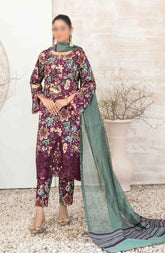 Tawakkal - Marnina Print Embroidered Staple D-3877