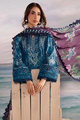Nureh - Gardenia Print Embroidered Lawn - NSG-217