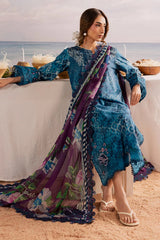 Nureh - Gardenia Print Embroidered Lawn - NSG-217