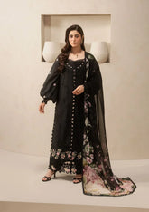 Elaf Premium - E-Craft Chikankari Lawn - EHC-5A CHARCOAL