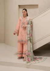 Elaf Premium - E-Craft Chikankari Lawn - EHC-3B DUSTROSE