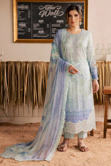 Nureh - Gardenia Print Embroidered Lawn - NSG-215