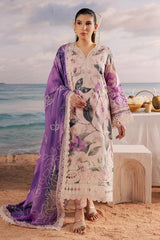 Nureh - Gardenia Print Embroidered Lawn- NSG-216
