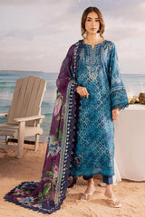 Nureh - Gardenia Print Embroidered Lawn - NSG-217