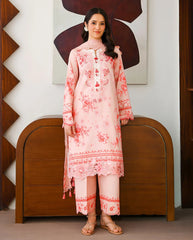LAWN - Sunlit Tales | Embroidered Edit - Coral whisper