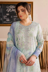 Nureh - Gardenia Print Embroidered Lawn - NSG-215