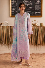 Nureh - Gardenia Print Embroidered Lawn - NSG-222