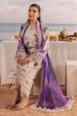 Nureh - Gardenia Print Embroidered Lawn- NSG-216