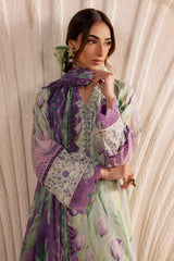 Nureh - Gardenia Print Embroidered Lawn - NSG-218