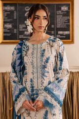Nureh - Gardenia Print Embroidered Lawn - NSG-220