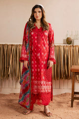 Nureh - Gardenia Print Embroidered Lawn - NSG-223