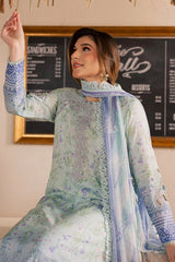 Nureh - Gardenia Print Embroidered Lawn - NSG-215