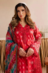 Nureh - Gardenia Print Embroidered Lawn - NSG-223