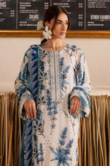 Nureh - Gardenia Print Embroidered Lawn - NSG-220