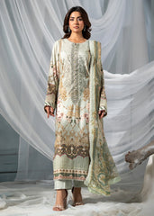 Meerak - Print Embroidered Linen - Sage Bloom
