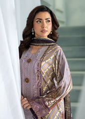 Meerak - Print Embroidered Linen - Lavender Dream