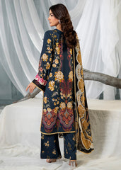 Meerak - Print Embroidered Linen - Navy Charm