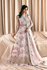 Zarif - Siraya - Embroidered Chiffon - Chashni