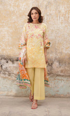 Sahar - Printed Lawn - Citrus Glow