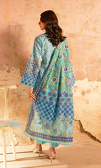 Sahar - Printed Lawn - Cerulean Haven