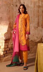 Sahar - Printed Lawn - Marigold Magenta