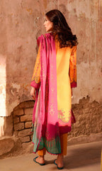 Sahar - Printed Lawn - Marigold Magenta