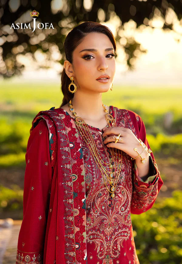 AJELL-06 EMBROIDERED LAWN 3 PCS