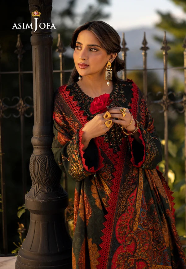 Asim Jofa - Embroidered Khaddar - AJUW-11